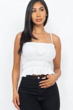 Load image into Gallery viewer, Tiered Shirred Body Crop Top