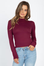 Load image into Gallery viewer, Mock Neck Solid Long Sleeve Top