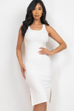 Load image into Gallery viewer, Ribbed Side Slit Tank Midi Dress
