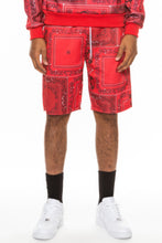 Load image into Gallery viewer, Mens Paisley Bandana Print Shorts