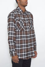 Load image into Gallery viewer, Regular Fit Checker Plaid Flannel Long Sleeve