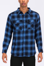 Load image into Gallery viewer, Regular Fit Checker Plaid Flannel Long Sleeve