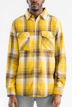 Load image into Gallery viewer, Regular Fit Checker Plaid Flannel Long Sleeve