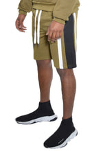 Load image into Gallery viewer, Mens Color Block Stripe Sweat Shorts