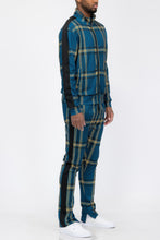 Load image into Gallery viewer, Plaid Checkered Full Zip Track Pants