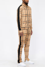 Load image into Gallery viewer, Plaid Checkered Full Zip Track Pants