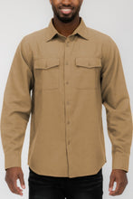 Load image into Gallery viewer, Mens Solid Flannel Shirt
