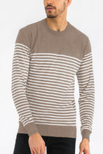 Load image into Gallery viewer, Round Neck Striped Sweater