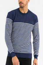 Load image into Gallery viewer, Round Neck Striped Sweater