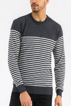 Load image into Gallery viewer, Round Neck Striped Sweater