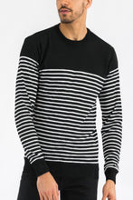 Load image into Gallery viewer, Round Neck Striped Sweater