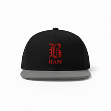 Load image into Gallery viewer, B HAM Snapback Hat Red