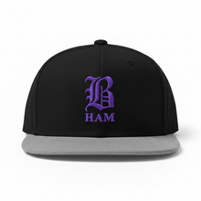 Load image into Gallery viewer, B HAM Snapback Hat Purple