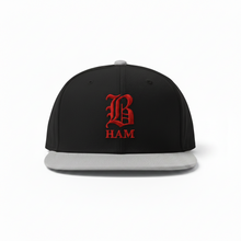 Load image into Gallery viewer, B HAM Snapback Hat Red
