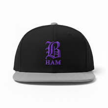 Load image into Gallery viewer, B HAM Snapback Hat Purple