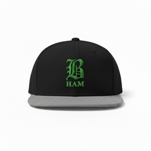 Load image into Gallery viewer, B HAM Snapback Hat Green