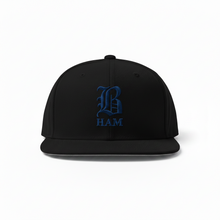 Load image into Gallery viewer, B HAM Snapback Hat blue