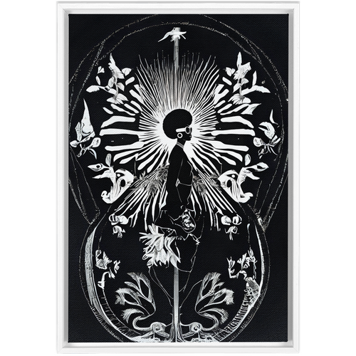 Black Sunshine East Framed Canvas Wraps
