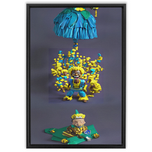 Load image into Gallery viewer, His Smile at the destruction of all evil.Framed Traditional Stretched Canvas