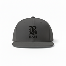 Load image into Gallery viewer, B HAM Snapback Hat Black
