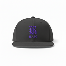Load image into Gallery viewer, B HAM Snapback Hat Purple