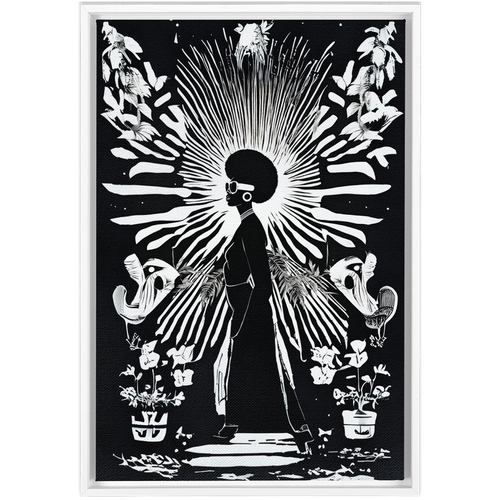 Black Sunshine West Framed Canvas Wraps