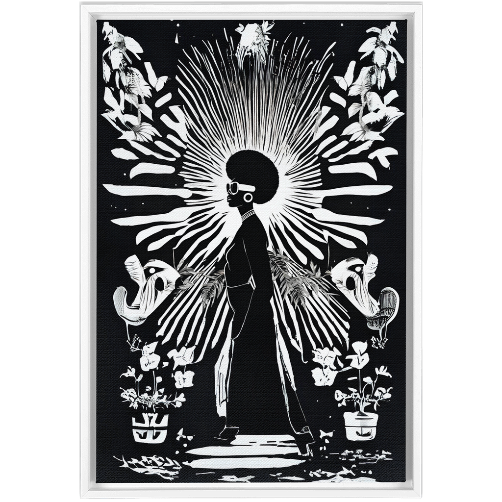 Black Sunshine West Framed Canvas Wraps