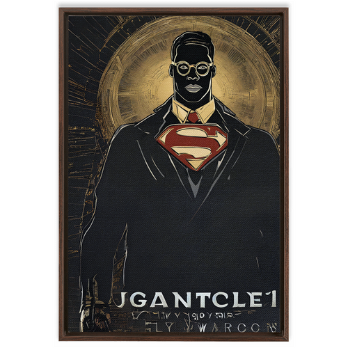Black Planet Reporter Framed Canvas Wraps