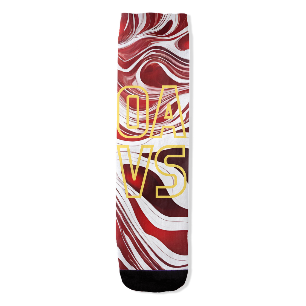 AACC Cherry Swirls  All-Over Print Socks