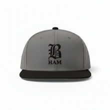 Load image into Gallery viewer, B HAM Snapback Hat Black