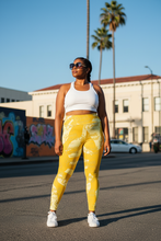 Load image into Gallery viewer, South Coast AACC Retro Sunshine Plus Size Leggings lifestyle shot