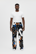 Load image into Gallery viewer, AACC #E8621 All-over print unisex wide-leg pants model front view