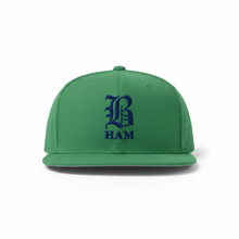Load image into Gallery viewer, B HAM Snapback Hat blue