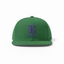 Load image into Gallery viewer, B HAM Snapback Hat Purple