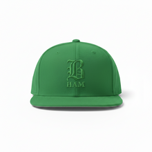 Load image into Gallery viewer, B HAM Snapback Hat Green