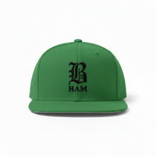 Load image into Gallery viewer, B HAM Snapback Hat Black