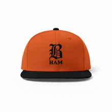 Load image into Gallery viewer, B HAM Snapback Hat Black