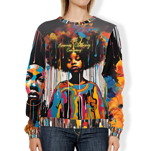 Painted Faces # 2 All-Over Print Sweatshirts