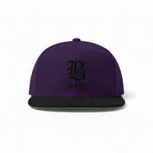Load image into Gallery viewer, B HAM Snapback Hat Black