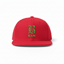 Load image into Gallery viewer, B HAM Snapback Hat Green