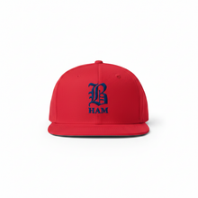 Load image into Gallery viewer, B HAM Snapback Hat blue