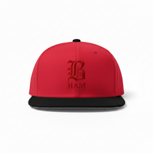 Load image into Gallery viewer, B HAM Snapback Hat Red