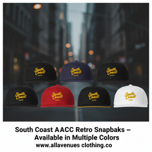 Load image into Gallery viewer, South Coast AACC Retro Snapback Hat