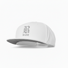 Load image into Gallery viewer, B HAM Snapback Hat (White)