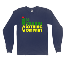 Load image into Gallery viewer, All Avenues Clothing Company Green and Gold Love, Long Sleeve Shirts