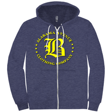 Load image into Gallery viewer, Alabama Avenue Clothing Company  Hoodie  Zip Up (Yellow B)