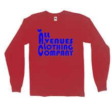 Load image into Gallery viewer, All Avenues Clothing Company Blue Love,  Long Sleeve Shirt