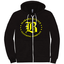 Load image into Gallery viewer, Alabama Avenue Clothing Company  Hoodie  Zip Up (Yellow B)