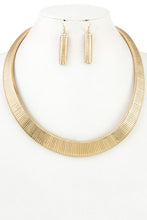 Load image into Gallery viewer, Omega chain collar neckace set