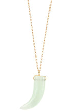 Load image into Gallery viewer, Elongated single horn pendant necklace